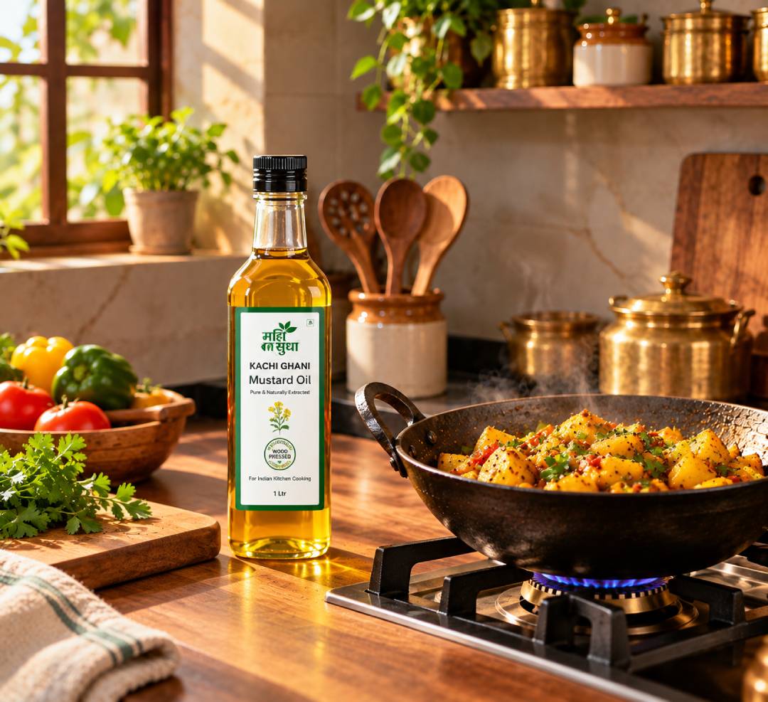 Golden mustard oil kitchen feast